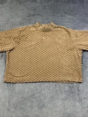 Men’s Vintage Textured Mock Neck Short Sleeve Shirt